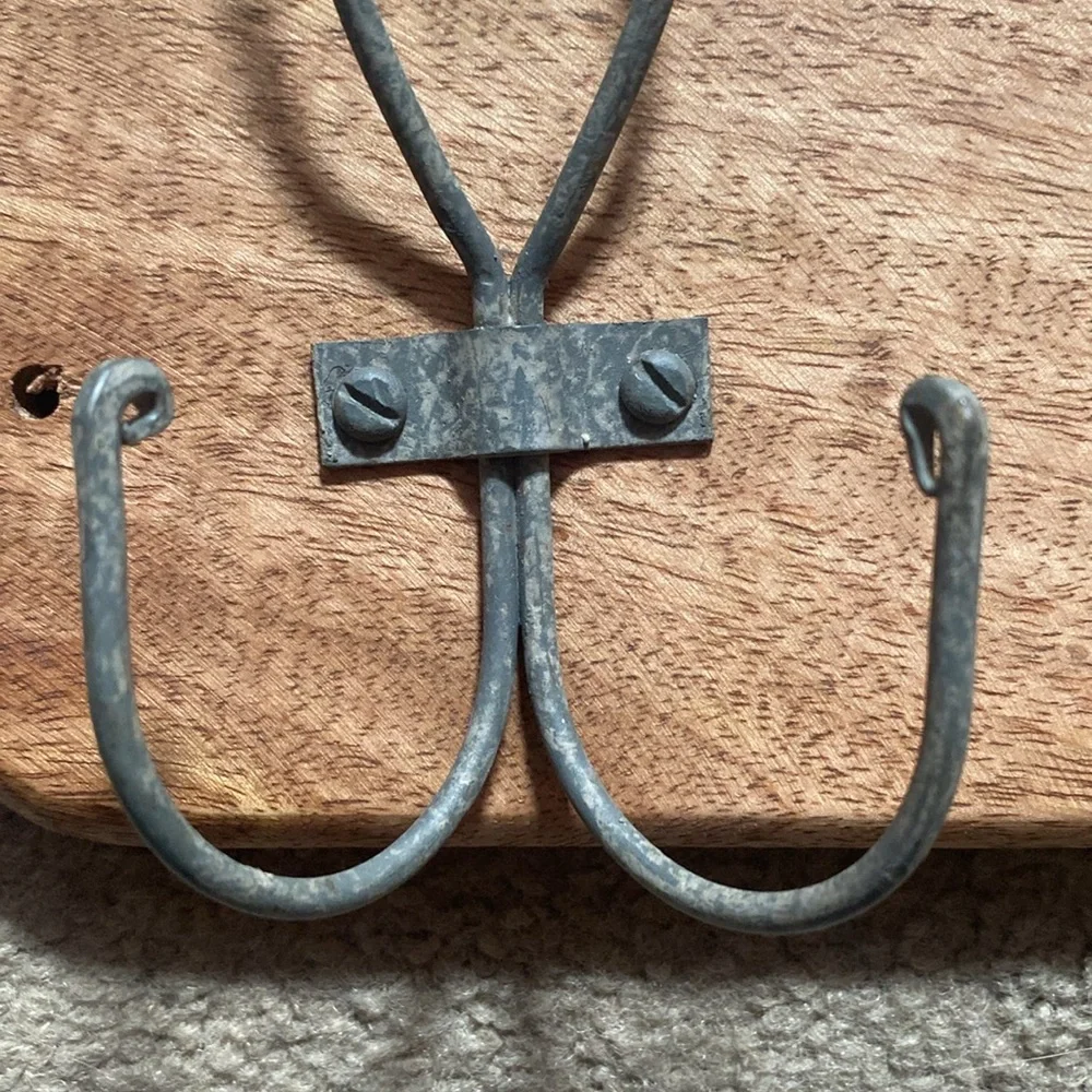 Rustic Brown and Black Wall Hook Rack Forge and Forrest Wall Rack